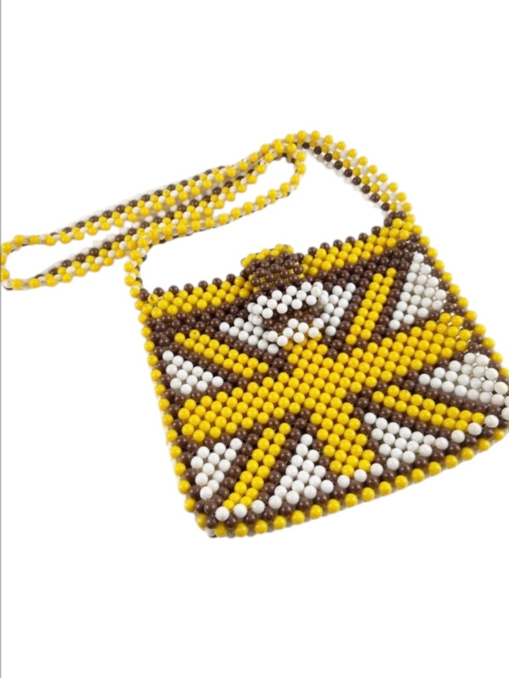 Vintage Ball-Bead UNION JACK DESIGN Shoulder Bag